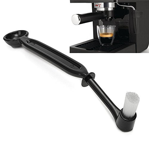 Coffee Machine Brush Cleaner Nylon Espresso Machine Brush Grinder Brush Coffee Cleaning Tool with Spoon