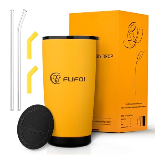 20oz Tumbler with Lid Double Wall Vacuum Insulated Travel Coffee Mug Stainless Steel Thermal Cup Powder Coated Sturdy Coffee Tumbler Gift for Hot and Cold Beverage