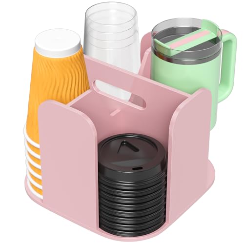 4 Compartment Countertop Cup Dispenser