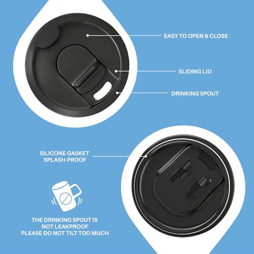 16 oz Insulated Coffee Mug with Lid and Handle