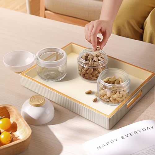 Leather Tray Desktop Storage Organizer