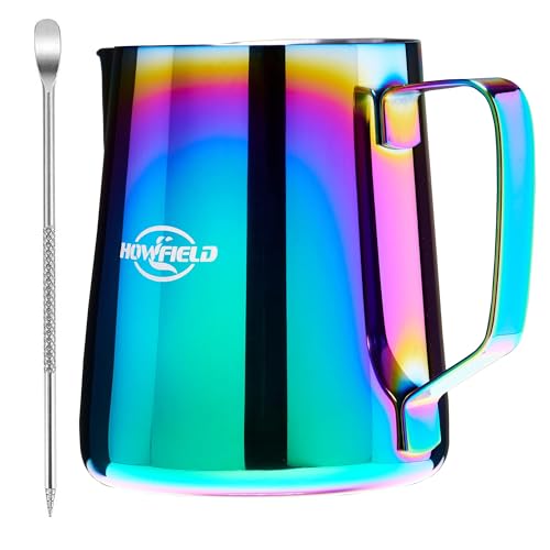 Milk Frothing Pitcher 12oz Stainless Steel for Cappuccino Latte Art