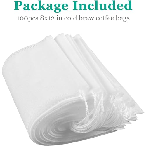 100pcs 8''x12'' Cold Brew Coffee Bags (100 Count)