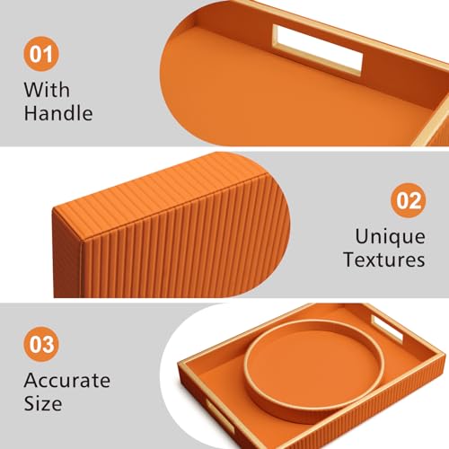 Leather Tray Desktop Storage Organizer