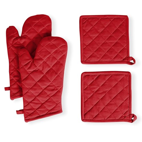 Pot Holders and Oven Mitts Sets for Kitchen Heat Resistant