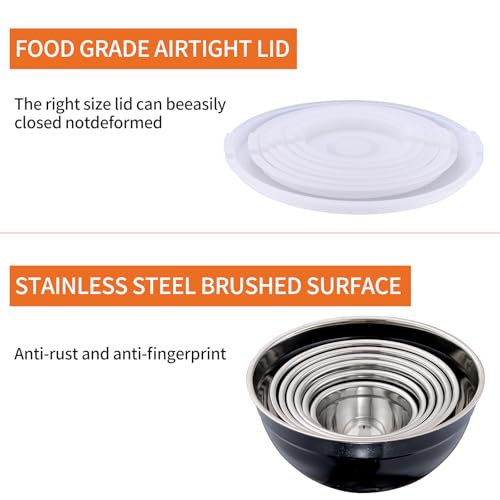 Black Mixing Bowls With Airtight Lids
