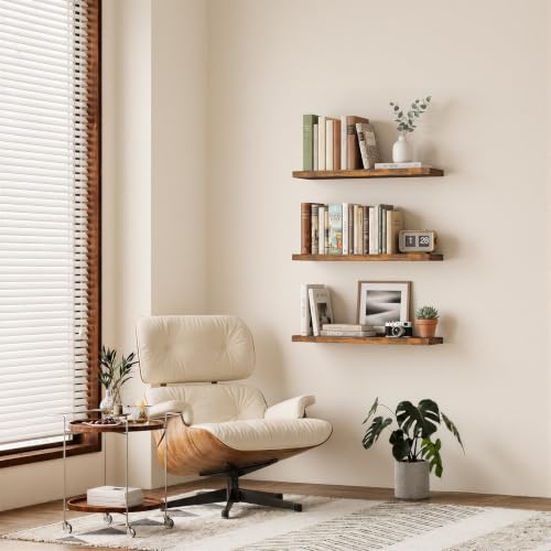 Rustic Brown Floating Shelves 35.4in