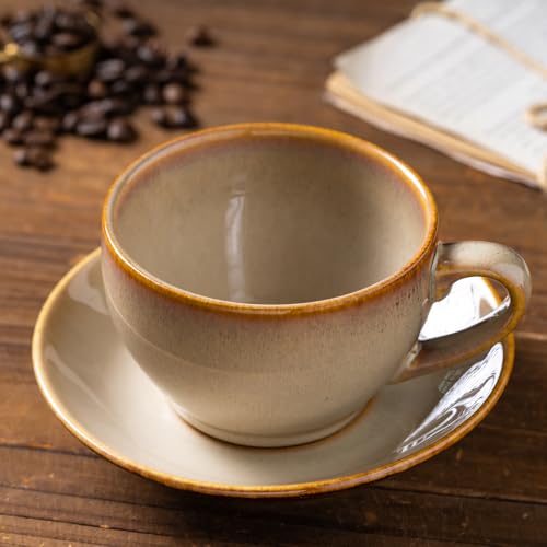 Porcelain Coffee Cup with Saucer Spoon