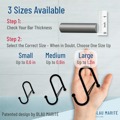 6 Pack Metal S Hooks for Hanging (6 Count)