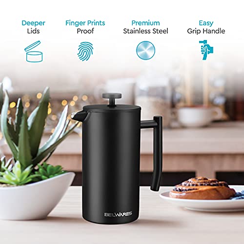 Large Insulated French Press Coffee Maker 50oz
