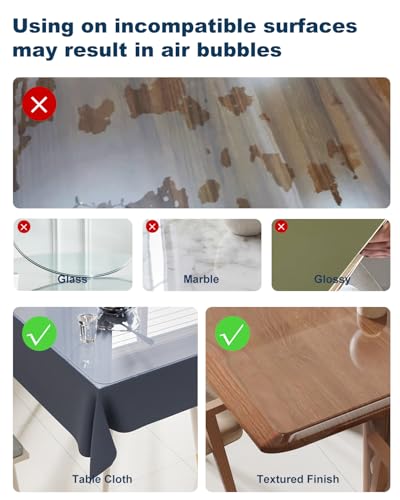 Crystal Clear Plastic Table Cover Protector