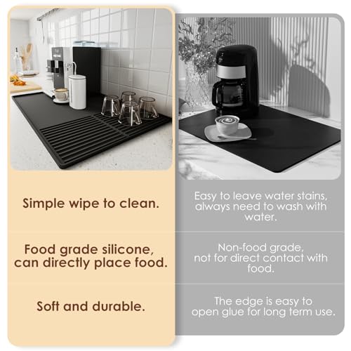 Silicone Coffee Mat with Raised Edges