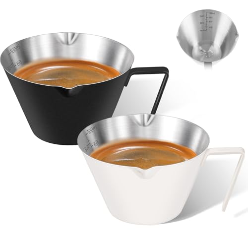 2 Pc Stainless Steel Espresso Shot Cups