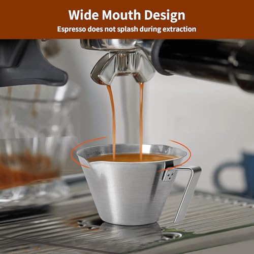1 Pc Stainless Steel Espresso Shot Cup with Dual Scale