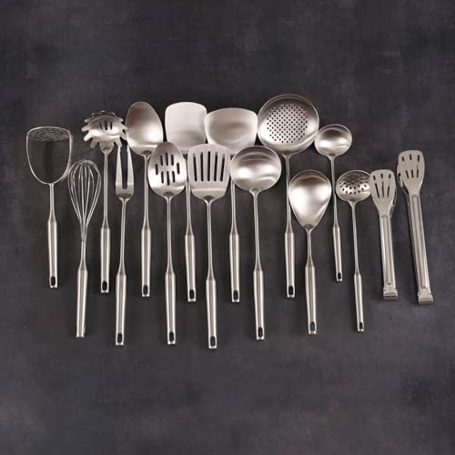 18 10 Stainless Steel Small & Large Cooking Spoons Set