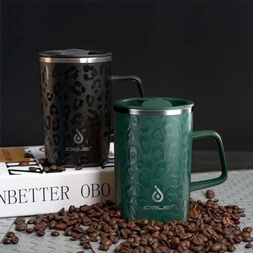 16 oz Insulated Coffee Mug with Lid and Handle