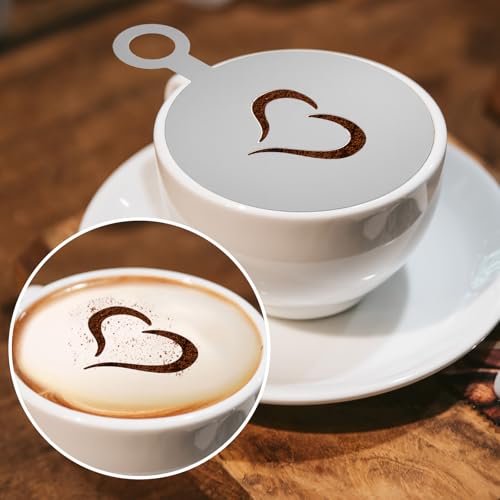 4 Pcs Latte Art Stencils (4 Count)