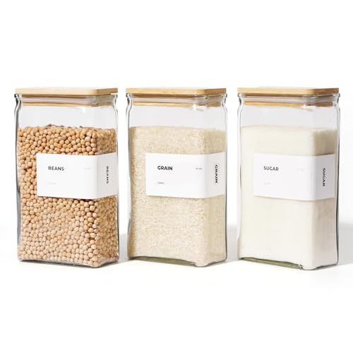 Glass Storage Jars with Bamboo Lid