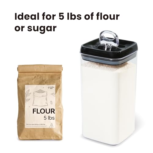 Flip Tite Acrylic Food Storage Container with Lid 6” XL Air Tight Ring Seal Flip Lock (3 Count)