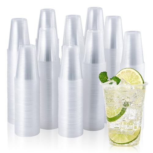 2000 Pack 9 OZ Clear Disposable Plastic Drinking Cups for Restaurant (2000 Count)