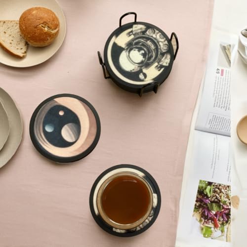 Absorbent Coasters for Drinks with Holder (7 Count)