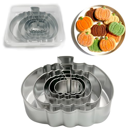 Pumpkin Cookie Cutters Set with Box (5 Count)
