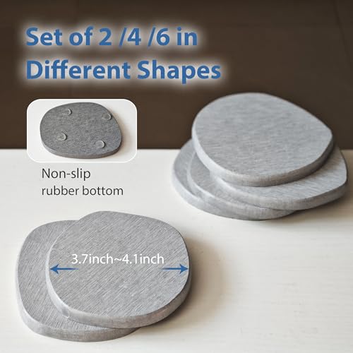 6 Pack Diatomite Absorbent Coasters for Drinks (6 Count)