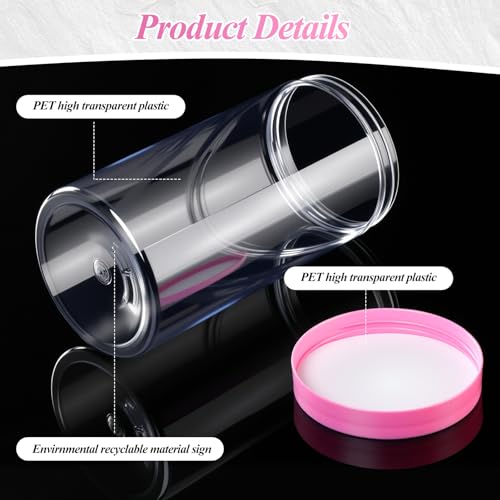 4 Pcs Plastic Jars Wide Mouth with Lids (4 Count)