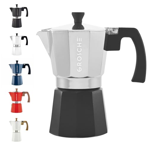 Milano Stovetop Espresso Maker Moka Pot 9 espresso Cup Tuxedo Black