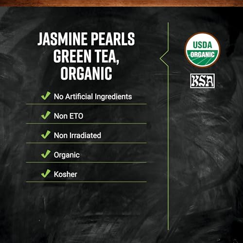 Organic Jasmine Pearls Green Tea (16 Ounce)