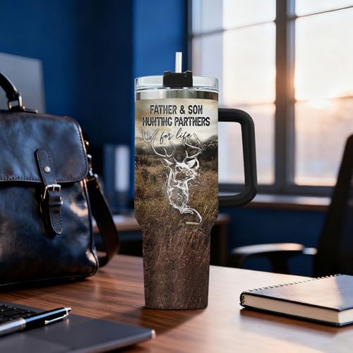 Hunting Father Hunter Partner Life 40 oz Tumbler with Handle