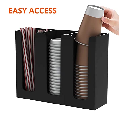 Acrylic Coffee Cup and Lid Storage Organizer Holder