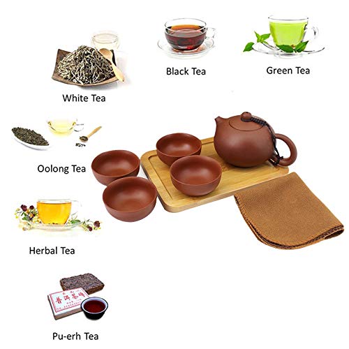 Chinese Kungfu Teapot Handmade Tea Set Purple Clay Teapot Ceramic Teapot Teacups