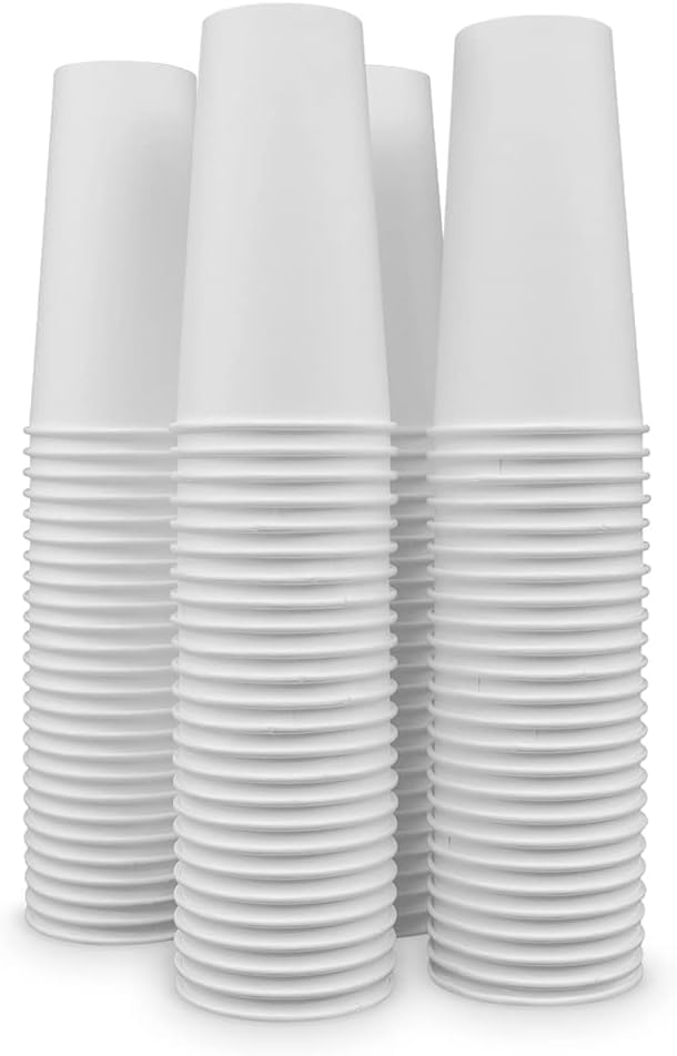 Paper Cups 20 oz 200 Pack for Coffee & Tea Made in USA (200 Count)