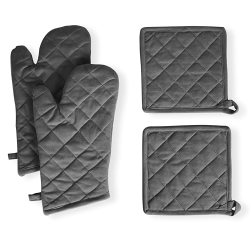 Farmhouse Oven Mitts and Pot Holders Set of 4 (4 Count)