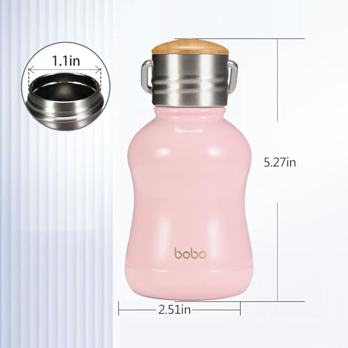 Mini Vacuum Insulated Water Bottle With Bamboo Lid