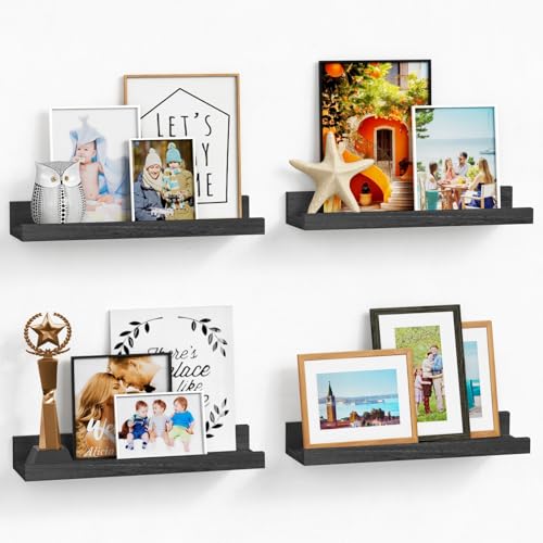 Black Picture Ledge Shelf (4 Count)