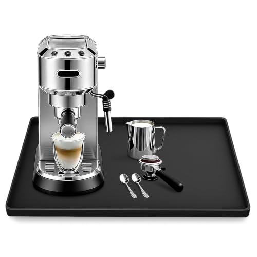 Silicone Coffee Maker Mat with Lip for Countertops