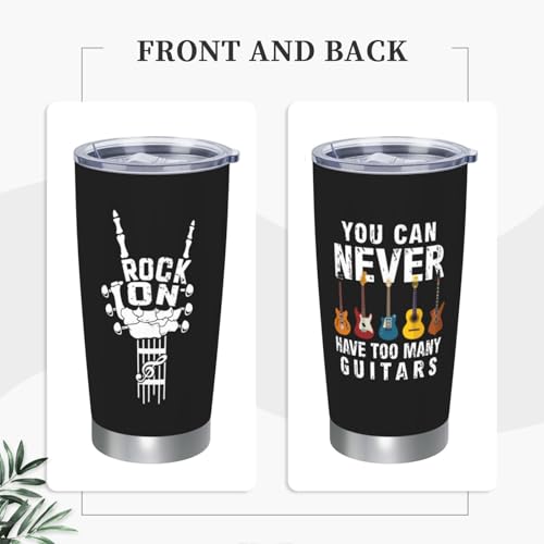 Guitar Gifts for Men Travel Coffee Mug Cups (20 Count)