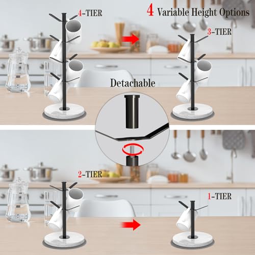 Marble Mug Holder Tree with 2