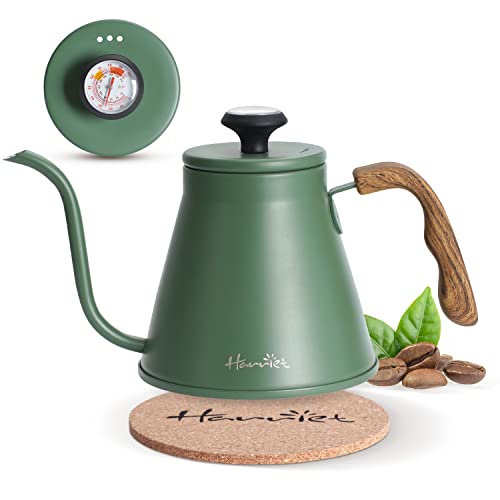 Gooseneck Kettle with Thermometer for Pour Over Coffee and Tea