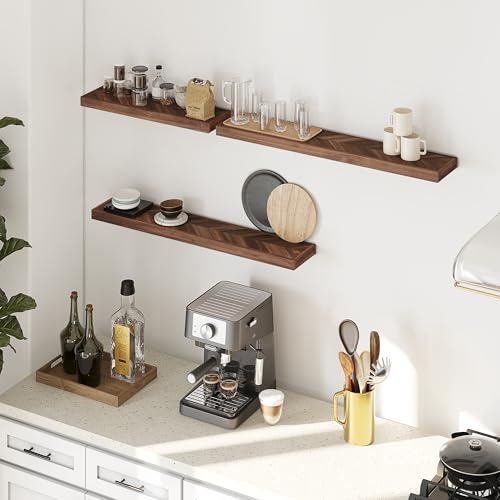 36'' Chevron Floating Shelves for Wall (2 Count)