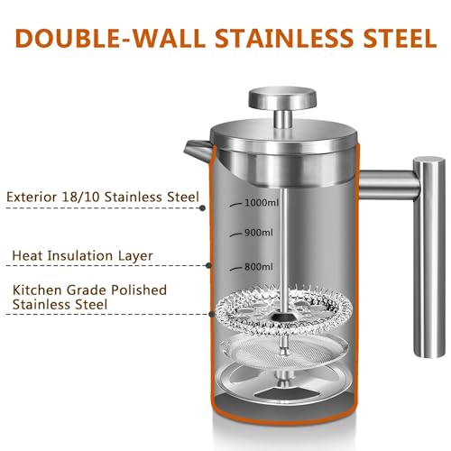 Large French Press Coffee Maker 50oz