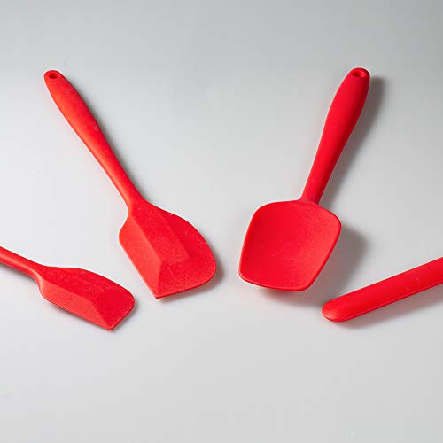 4 Piece Silicone Spatula Set with Stainless Steel Core (4 Count)