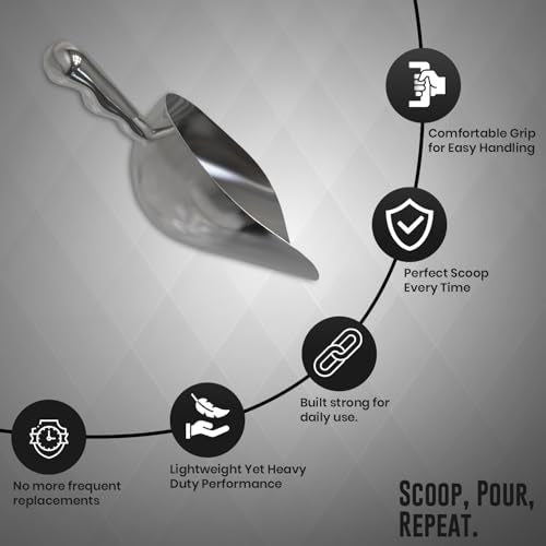 5 Oz Aluminum Scoop Coffee Bean Flour Sugar Ice Pet Food Scooper