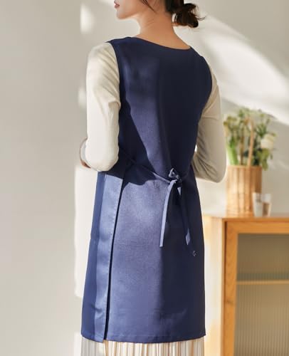 Unisex Cobbler Apron with 3 Deep Pockets Smock Vest Apron
