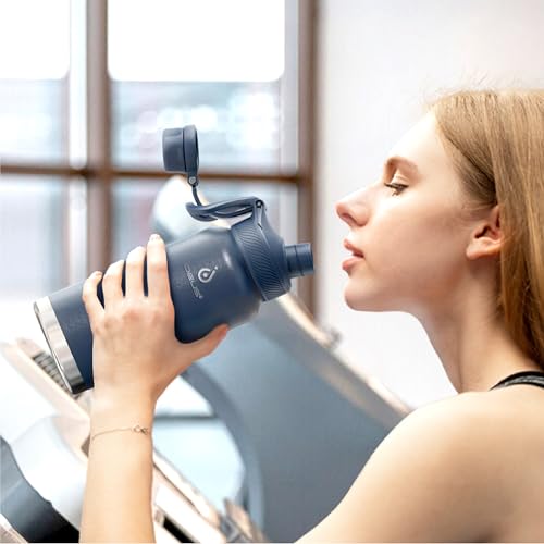 32oz Insulated Stainless Bottle with 2 Leakproof Lids