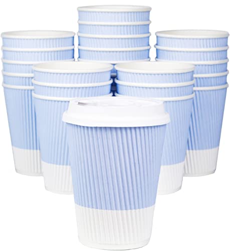 12 oz Disposable Travel Coffee Cups (80 Count)