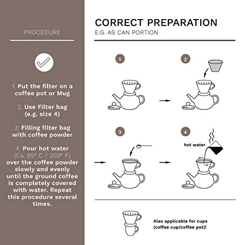 XXL Porcelain Coffee Dripper Stone Grey