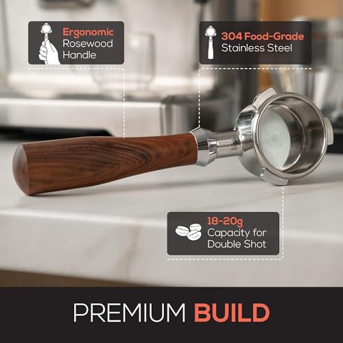54mm Bottomless Portafilter with Precision Basket for Breville Espresso Machine